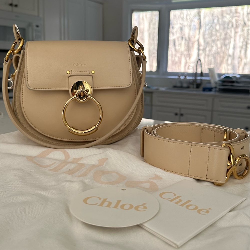 Pre-loved Chloe tess small in cream/beige